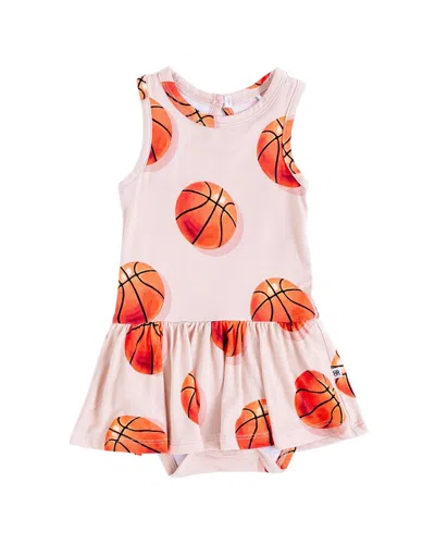 Bums & Roses Hoop There It Is Racer Back Ruffle Dress In Neutral
