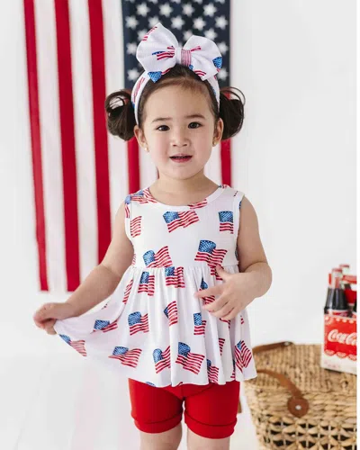 Bums & Roses Red White & Cute Sleeveless Peplum Tee In Multi