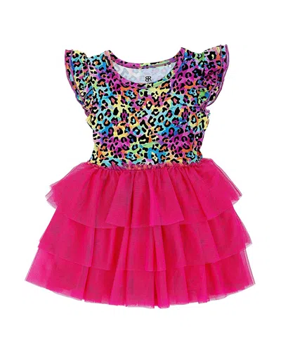 Bums & Roses Roarin' Rainbow Tulle Tutu Dress In Pink