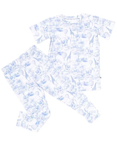 Bums & Roses Sweet Safari Short Sleeve Pajama Set In Multi