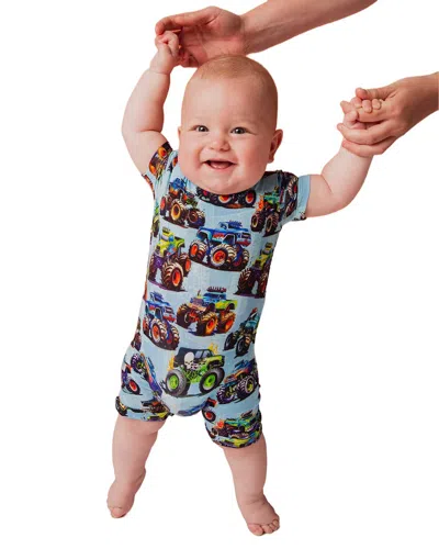 Bums & Roses Trucks Are My Jam Shortie Romper In Multi