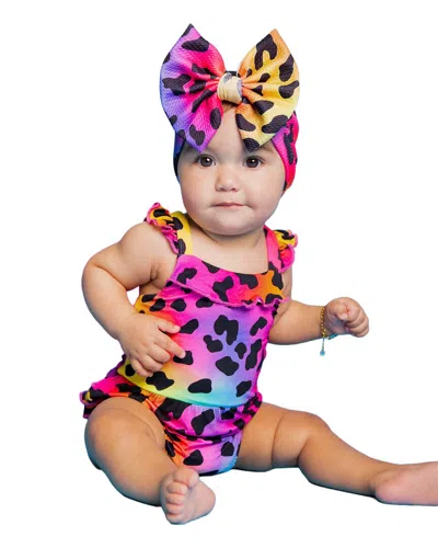 Bums & Roses Wild About Hue Bubble Romper In Multi