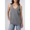Bun Maternity Nursing Apparel Flowy Nursing Tank Top Cotton Blend In Gray