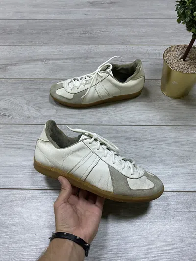 Pre-owned Bundeswehr X German Army Trainers Gat Bw-sport 275 Margiela Style Vintage Leather Trainers Shoes In White