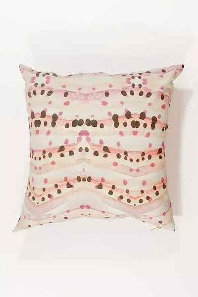 Bunglo Rose Jade Pillow In Pink