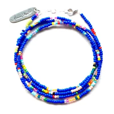 BUNNY SHAPIRO WOMEN'S SEVI WRAP BRACELET IN COBALT BLUE MATTE