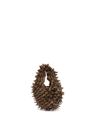 Bunzaburo Kyoto Textured Mini Bag In Brown