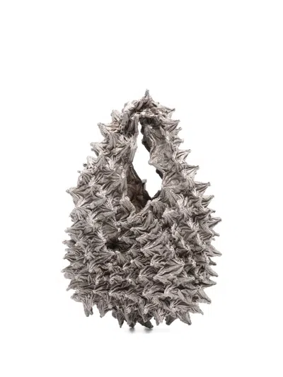 Bunzaburo Spiked Stud Crinkled In Gray