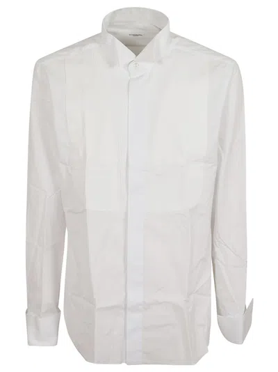 Buonamassa Blue Paneling Detail Shirt In White