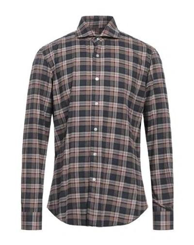 Buonamassa Man Shirt Taupe Size 17 ½ Cotton In Grey