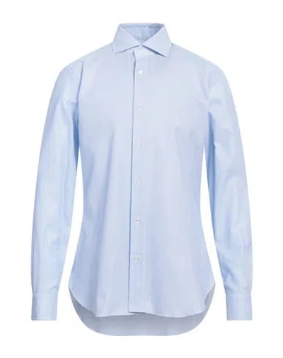 Buonamassa Man Shirt Sky Blue Size 17 ½ Cotton In Brown