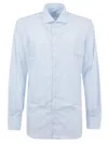 Buonamassa Long-sleeve Tailored Shirt With Pointed Collar In Blue