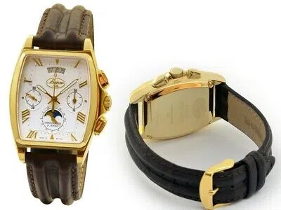 Pre-owned Buran V.m. Mechanical Chronograph Moon Phase 31679/1446137 Us