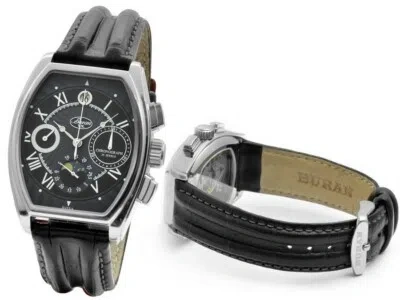 Pre-owned Buran V.m. Mechanical Chronograph Moon Phase 31679/2861537s Us