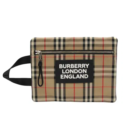 Pre-owned Burberry - Beige Canvas Clutch Bag ()