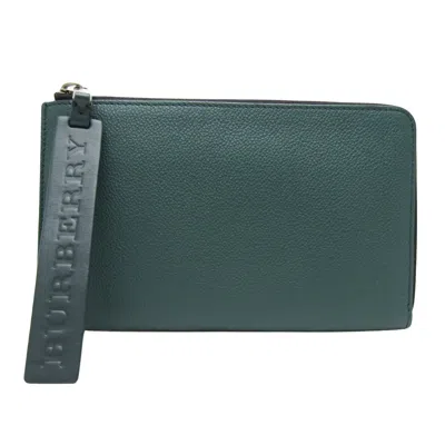 Pre-owned Burberry - Green Leather Clutch Bag ()