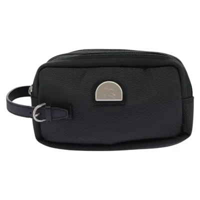 Pre-owned Burberry - Grey Canvas Clutch Bag () In Gray