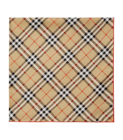Burberry -check Scarf In Neutrals