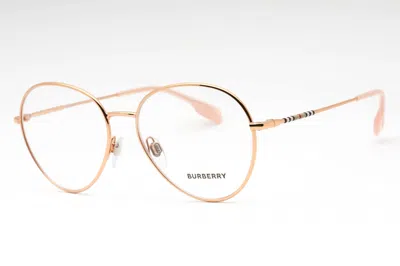 Burberry 0be1366 Aviator Eyeglasses In Rose Gold