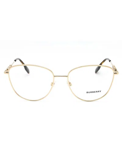 Burberry 0be1376 Eyeglasses In Light Gold/clear Demo Lens