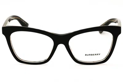 Burberry 0be2416 Eyeglasses In Checkered Brown/clear Demo Lens