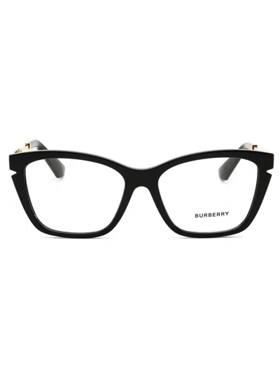 Burberry 0be2427u Eyeglasses In Black/clear Demo Lens