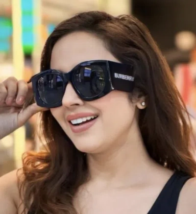 Pre-owned Burberry 0be4388u-300187 Black Sunglasses In Gray