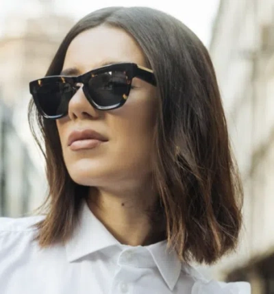 Pre-owned Burberry 0be4415u-410687 Dark Havana Sunglasses