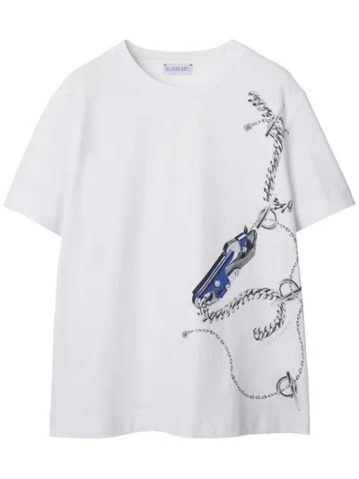 Burberry 100% Cotton T-shirt In White