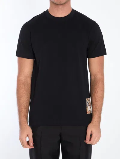 Burberry 100% Cotton T-shirt In Black