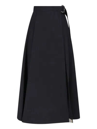 Burberry 100% Wool Skirt For Women In Black