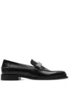 Burberry Mocassino Tower Black In Leather In 黑色
