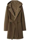 Burberry Hooded Coat In 褐色
