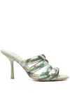 Burberry Mesh-sandalen Mit Karo 100mm In Grün