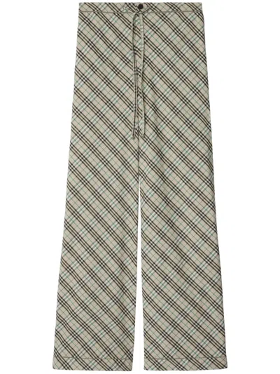 Burberry Checked Trousers In Multicolor