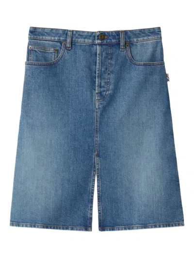 Burberry Denim Midi Skirt
