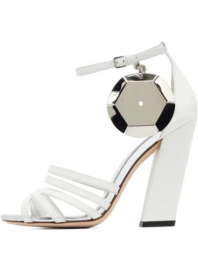 Pre-owned Burberry 110mm Leather Heeled Sandals