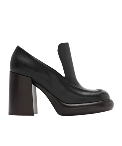 BURBERRY BURBERRY SQUARE-TOE WEDGE PUMPS