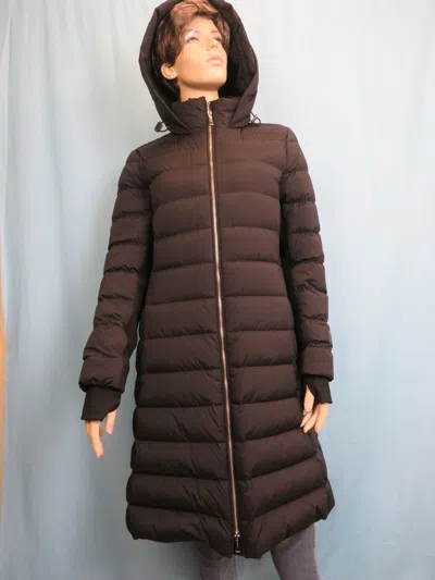 Pre-owned Burberry $1390  Newbridge Black Hooded Quilted Down Long Parka Puffer Coat M