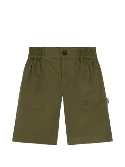 Burberry Cotton Twill Cargo Shorts In Brown