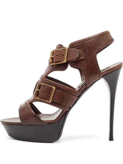 Pre-owned Burberry 140mm Leather Sandals
