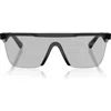 Burberry 141mm Rectangular Shield Sunglasses In Gray