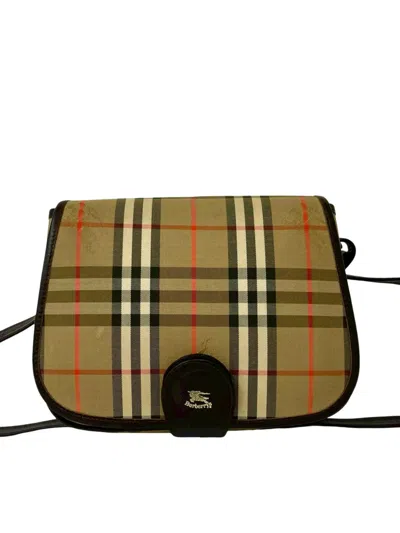 Pre-owned Burberry 1980-1990 Nova Check Crossbody Bag In Neutral