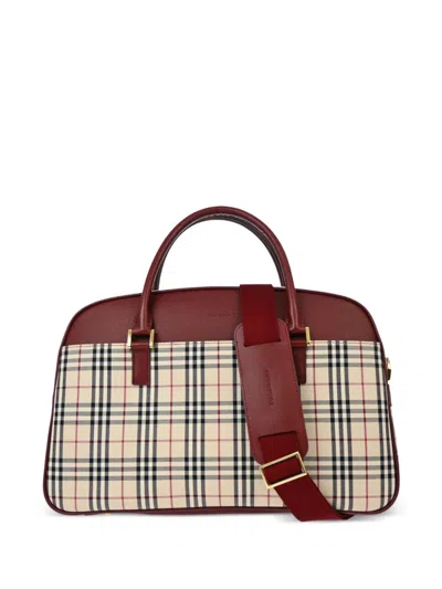 Pre-owned Burberry 1990-2000 House Check Two-way Handbag In 中性色