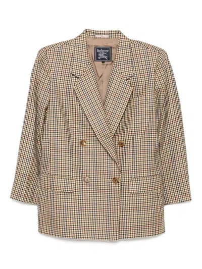 Pre-owned Burberry 1990-2000s Double-breasted Jacket In Brown