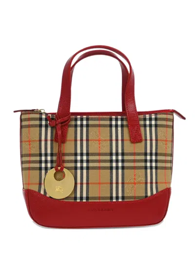 Pre-owned Burberry 1990-2000s House Check Tote Bag In Neutral