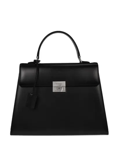 Pre-owned Burberry 1990-2000s Leather Handbag In Black