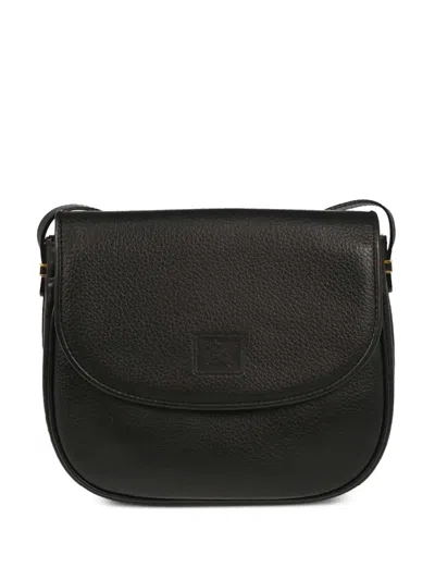 Pre-owned Burberry 1990-2000s Leather Shoulder Bag In Black