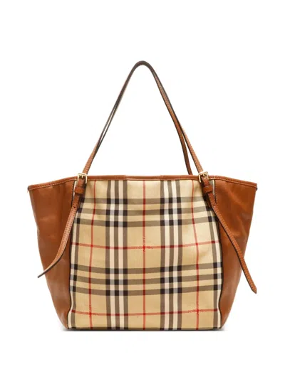 Pre-owned Burberry 1990-2000s Nova Check Tote Bag