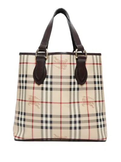 Pre-owned Burberry 1990-2000s Nova Check Tote Bag In Neutral